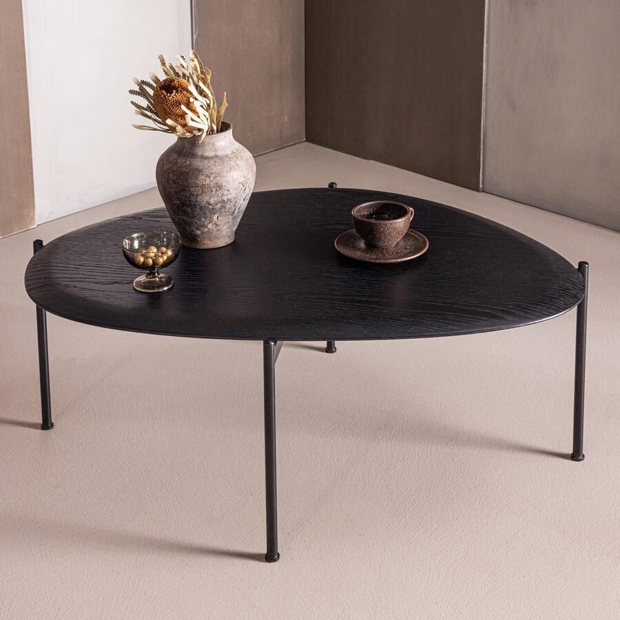 WOOOD Organische Salontafel Kota 92 x 67cm Zwart