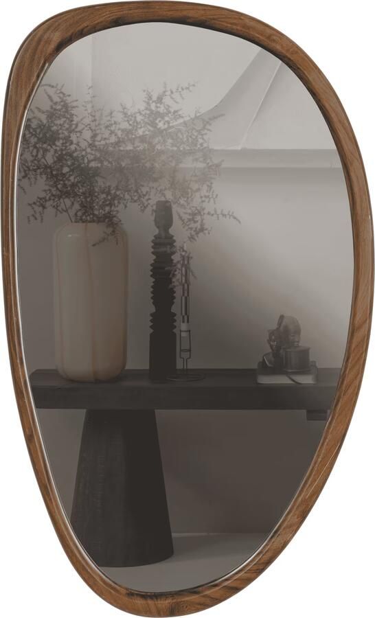 WOOOD | Leif spiegel hout naturel 64x38cm | Woonaccessoires | Spiegel