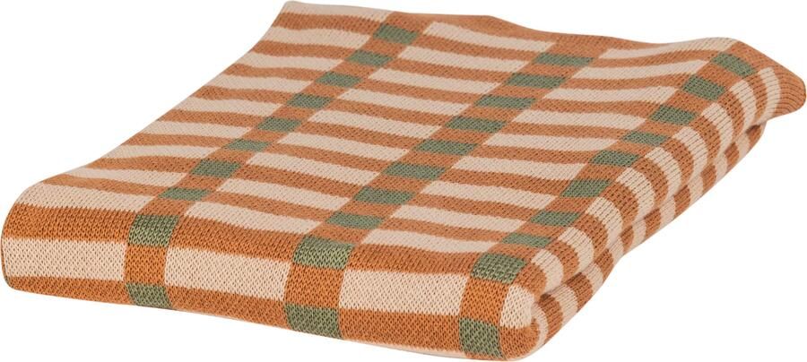 WOOOD Plaid Vola 130 x 170cm Groen Oranje