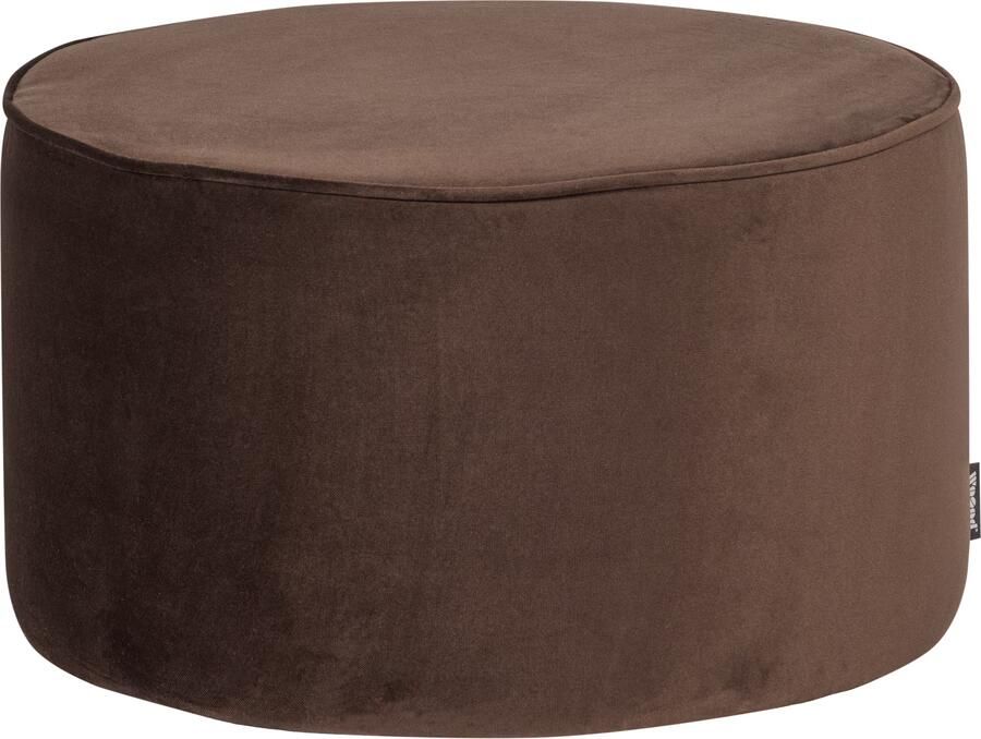 WOOOD Poef Sara 60cm Donkerbruin