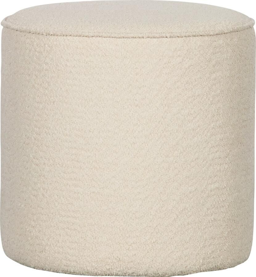 WOOOD Poef Sara Hoof Bouclé Crème