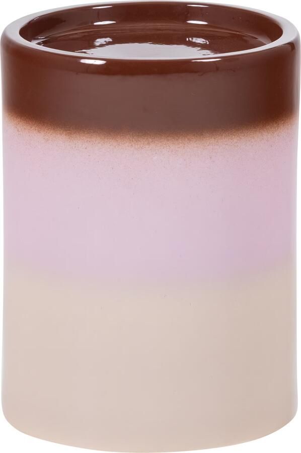 WOOOD Ronde Bijzettafel Ollo Keramiek 35cm Roze Bruin