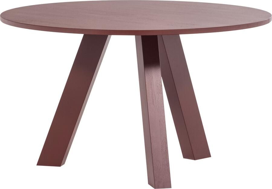 WOOOD Ronde Eettafel Rhonda Eiken 129cm Bordeauxrood