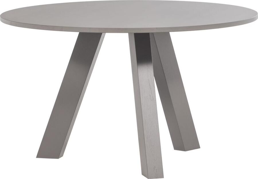 WOOOD Ronde Eettafel Rhonda Eiken 129cm Warmgrijs