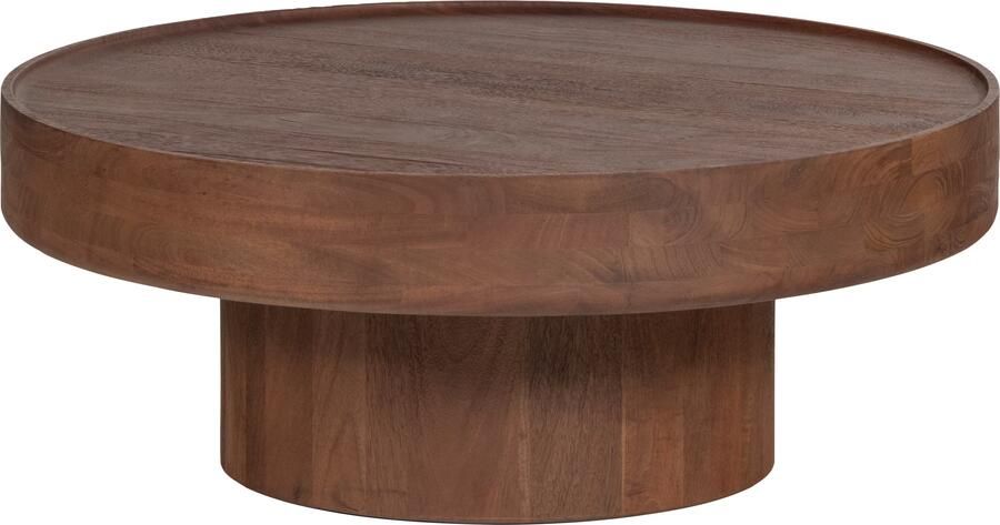 WOOOD Salontafel Dara Mangohout 90cm Bruin Rond