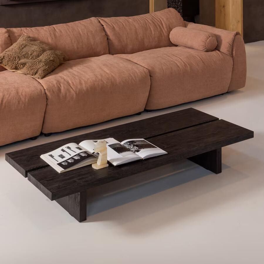 WOOOD | Lion salontafel mdf donkerbruin 140x60cm | Woonkamertafels | Salontafel - Foto 3
