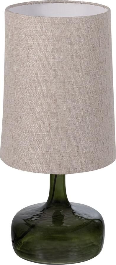 WOOOD Luma Tafellamp Met Kap Glas Groen Naturel 60x27x27