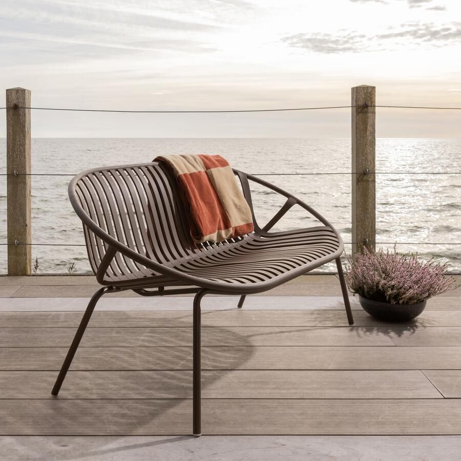 WOOOD Tuinbank Bruce 131cm Paars Bruin