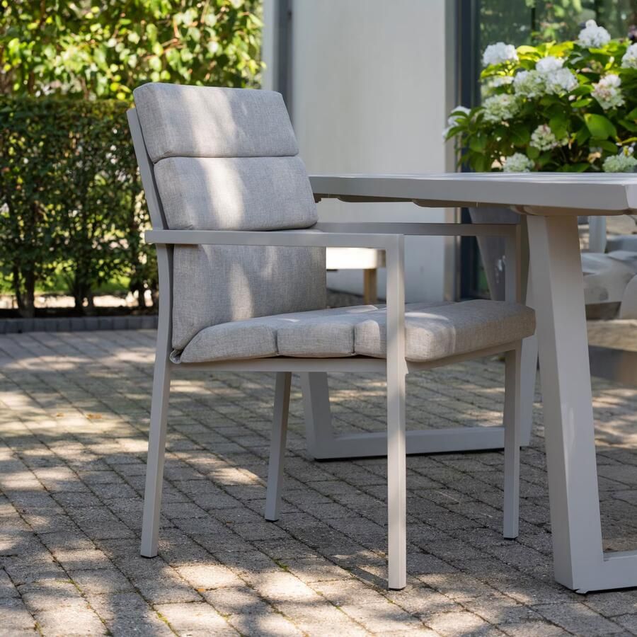 Exotan Eetstoel North Aluminium Zand 89x63x56