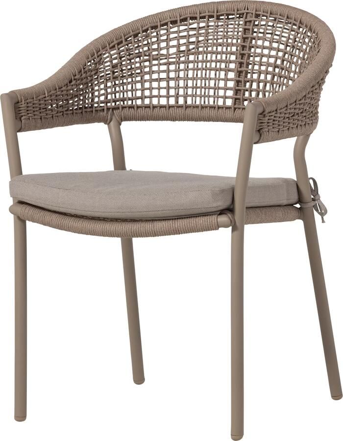 WOOOD Tuinstoel Rilo Gevlochten touw Zand