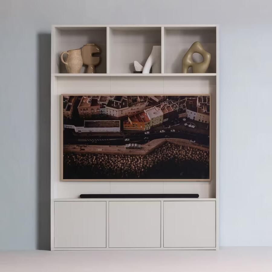 WOOOD | Meggy tv opbergkast 160cm grenen dust | Woonkamer meubels | Tv-dressoir | Tv-meubel