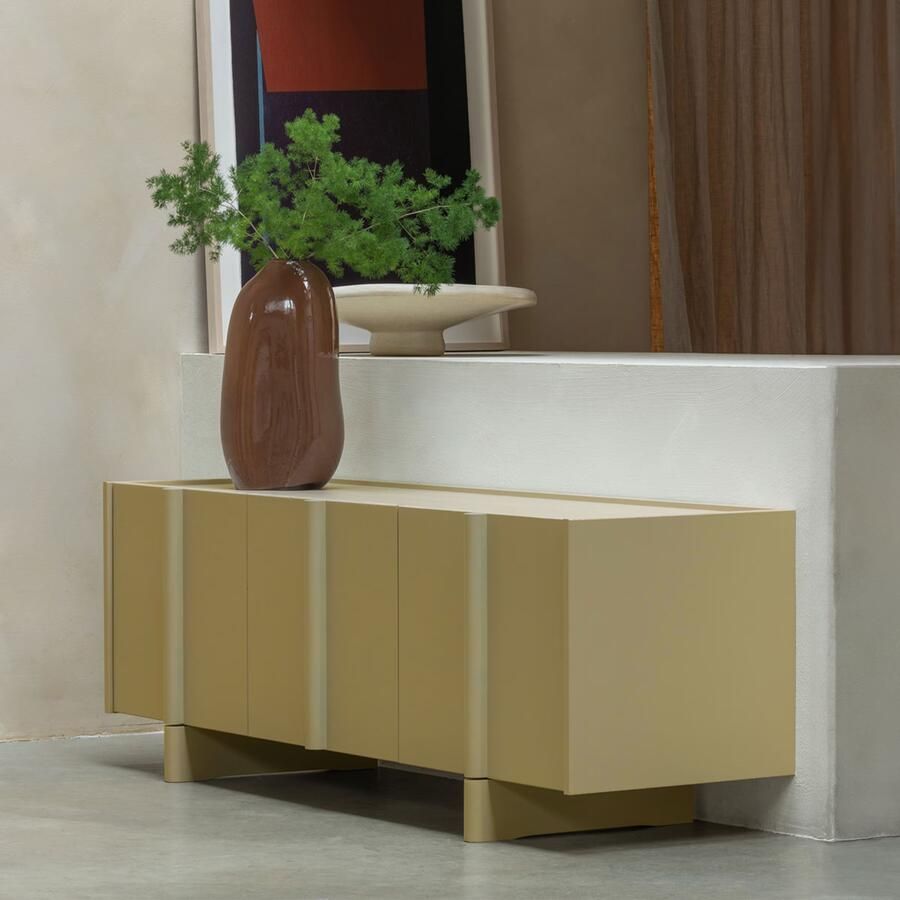 WOOOD | Basu tv meubel 152cm grenen moss | Woonkamer meubels | Tv-dressoir | Tv-meubel