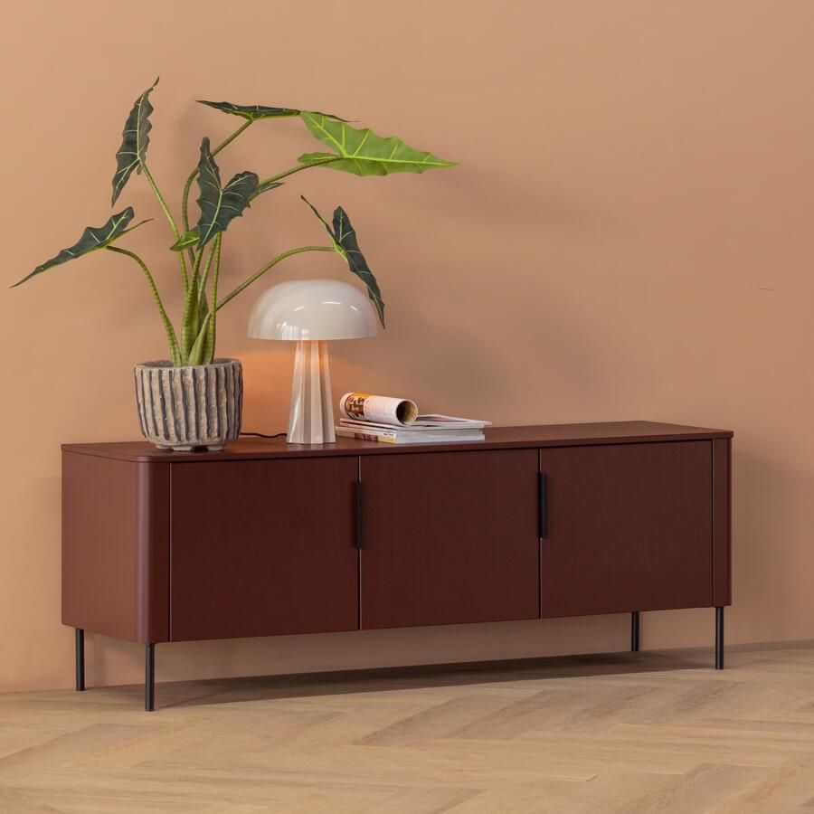 WOOOD TV-meubel Gunnar Grenenhout 154cm Bordeaux