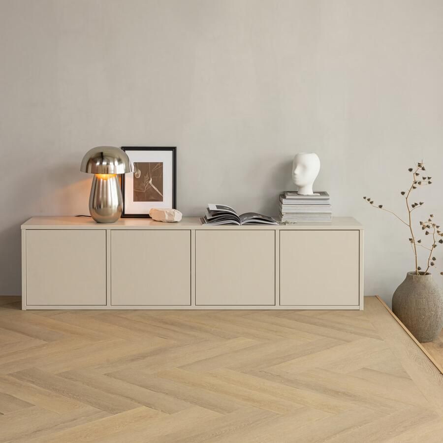 WOOOD TV-meubel Merel Grenenhout 198cm Dust