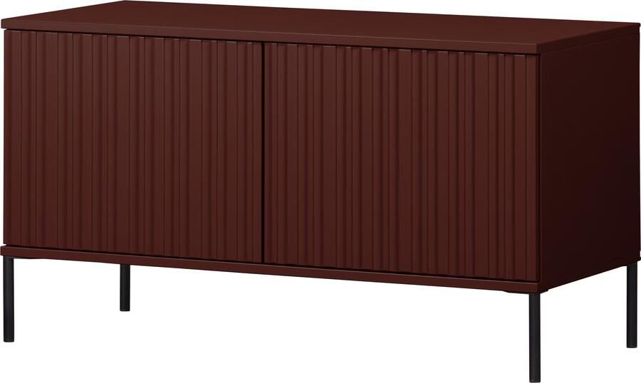 WOOOD New Gravure Tv Meubel Grenen Bordeauxrood 56x100x44