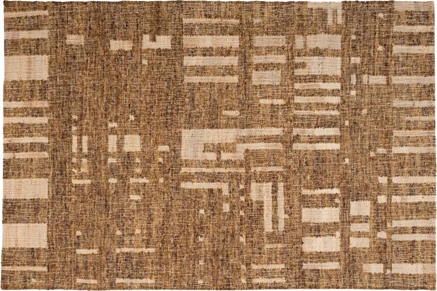 WOOOD | Ian handgeweven vloerkleed wol katoen bruin 170x240cm | Woonaccessoires | Vloerkleed