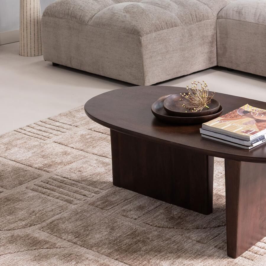 WOOOD | Lovi vloerkleed polyester katoen taupe 170x240cm | Woonaccessoires | Vloerkleed