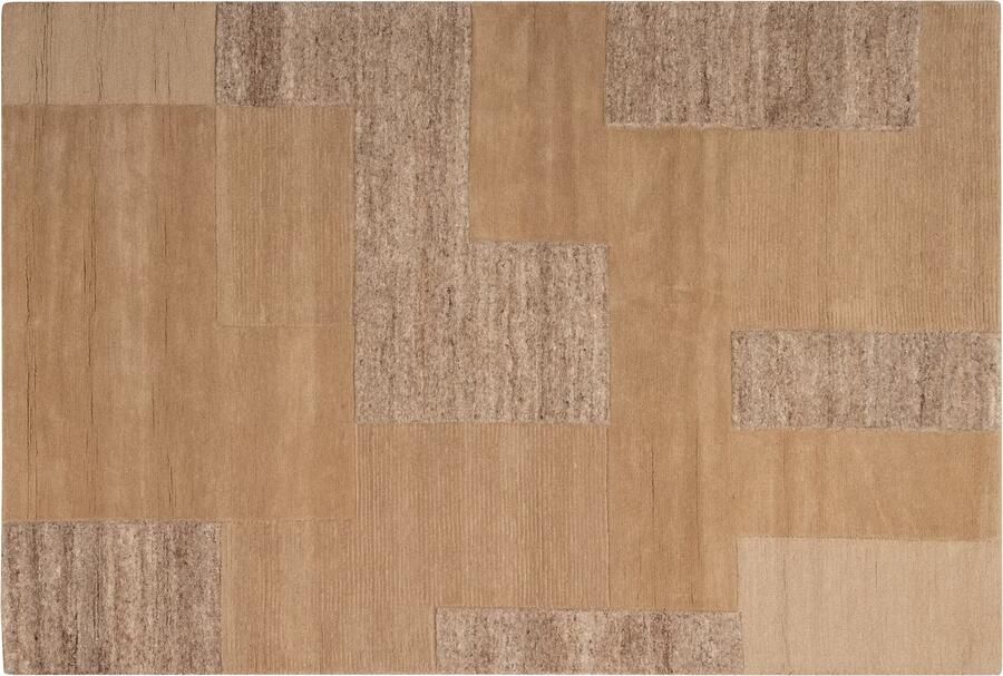 WOOOD | Noven handgeweven vloerkleed wol katoen zand 170x240cm | Woonaccessoires | Vloerkleed