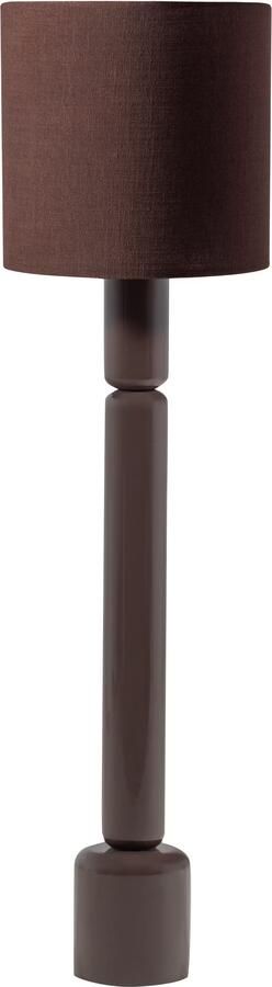 WOOOD Zivian Vloerlamp Hout Hoogglans Donkerbruin 133x20x20