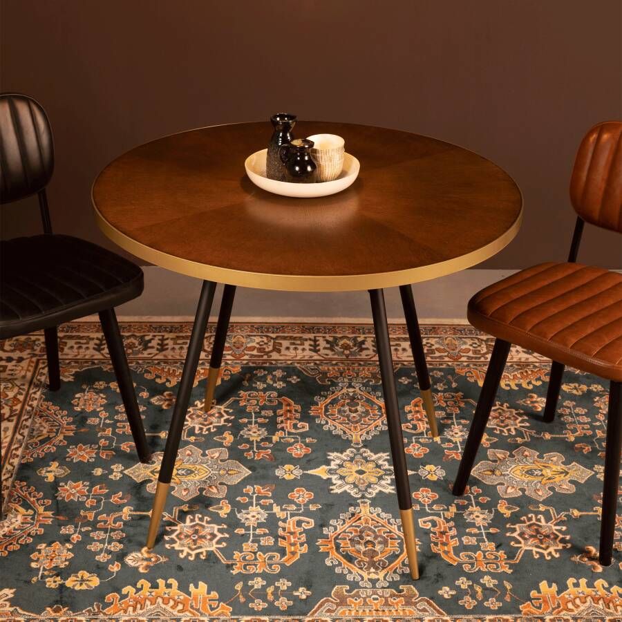 ZILT Ronde Bistrotafel Lili MDF 90cm Bruin