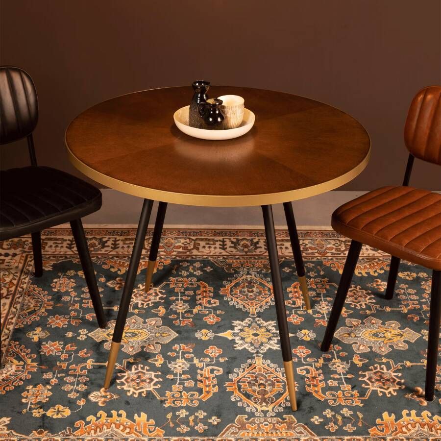 ZILT Ronde Bistrotafel Lili MDF 90cm Bruin