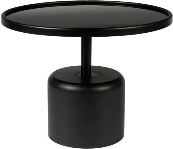 ZILT Ronde Salontafel Caden Glas 60cm Zwart