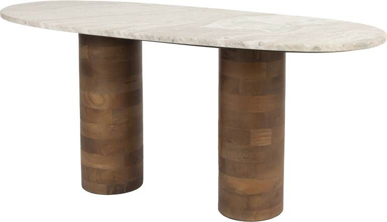 Housecraft Living Housecraft Kouk Salontafel Marmer Hout 100x40 cm Beige - Foto 2