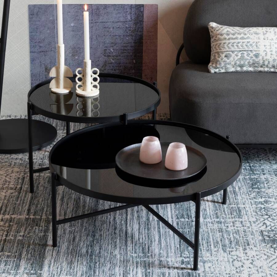 ZILT Salontafel Marigold Zwart Rond