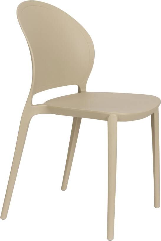 Giga Meubel Tuinstoel Kunstof Beige Zitdiepte 43cm 52x45x82cm Sjoerd