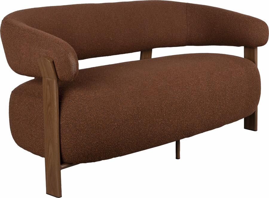 Sohome 2-zits Bank Rosemarijn 135cm Geweven stof Bruin