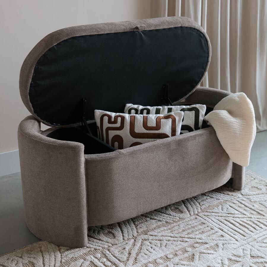 ZILT Halbank Ruthy Met opbergruimte Taupe