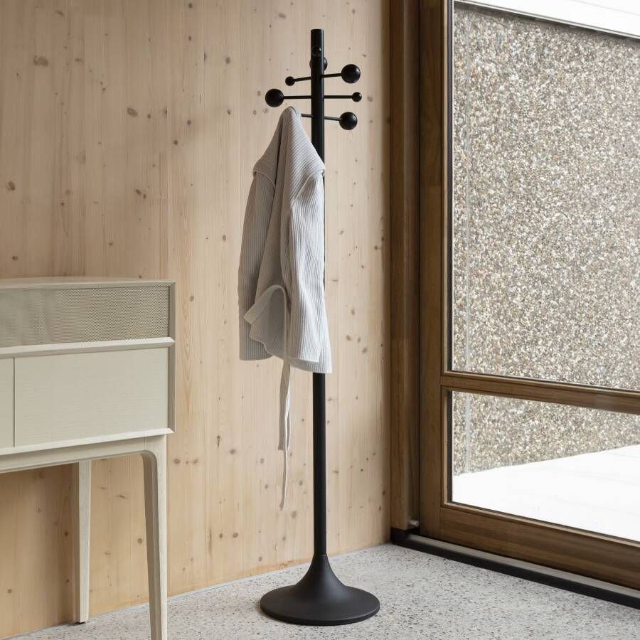 Zuiver Kapstok Jason Rubberhout 175cm hoog Zwart
