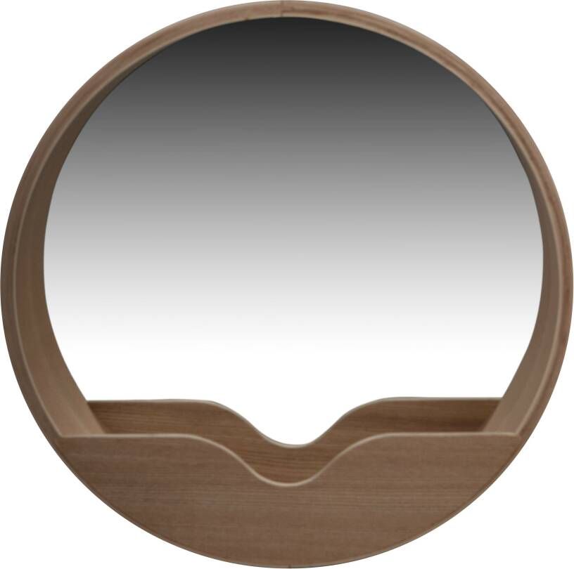 Zuiver Ronde Spiegel Round Wall Eiken 60cm Bruin