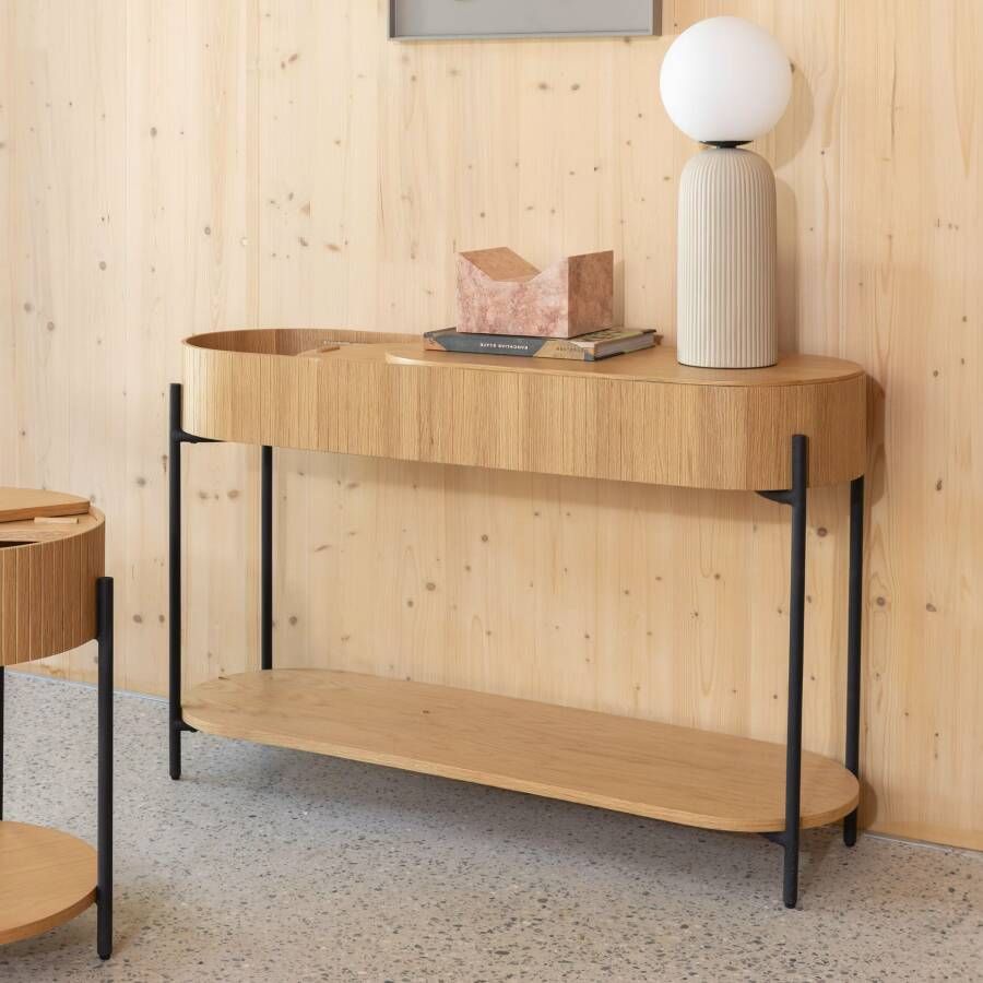Zuiver Sidetable Slides Eikenhout 120cm Naturel