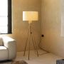 Zuiver Vloerlamp Fan Bamboo Bamboe en linnen 155cm Beige - Thumbnail 2