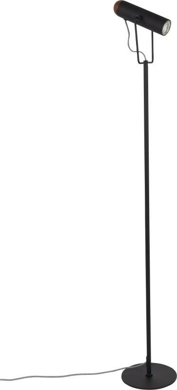 Zuiver Marlon Vloerlamp Hoogte 134.5 Cm Zwart Walnoot