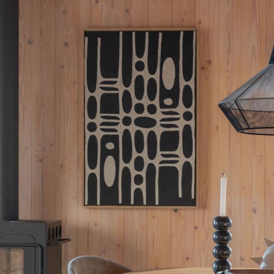 Zuiver Wanddecoratie Halo 104 x 68cm Zwart