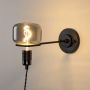 Zuiver Hazy Wandlamp Zwart - Thumbnail 2