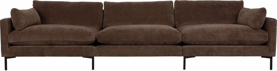 Zuiver 3-zits Bank Summer 335cm Stof Donkerbruin