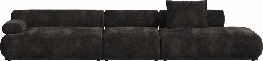 Zuiver 4 5-zits Bank Rembrandt 455cm Links Ribstof Bruin