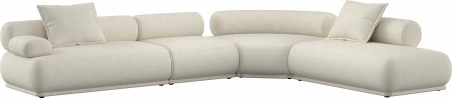 Zuiver 7 5-zits Hoekbank Rembrandt 594cm Links Ribstof Beige