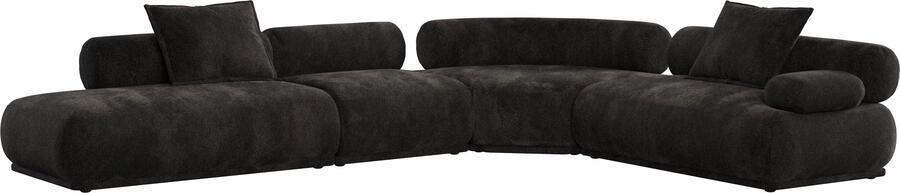 Zuiver 7 5-zits Hoekbank Rembrandt 594cm Rechts Ribstof Bruin
