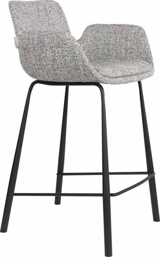 Zuiver Barkruk Brit Grof Bouclé Grijs (zithoogte 67cm)