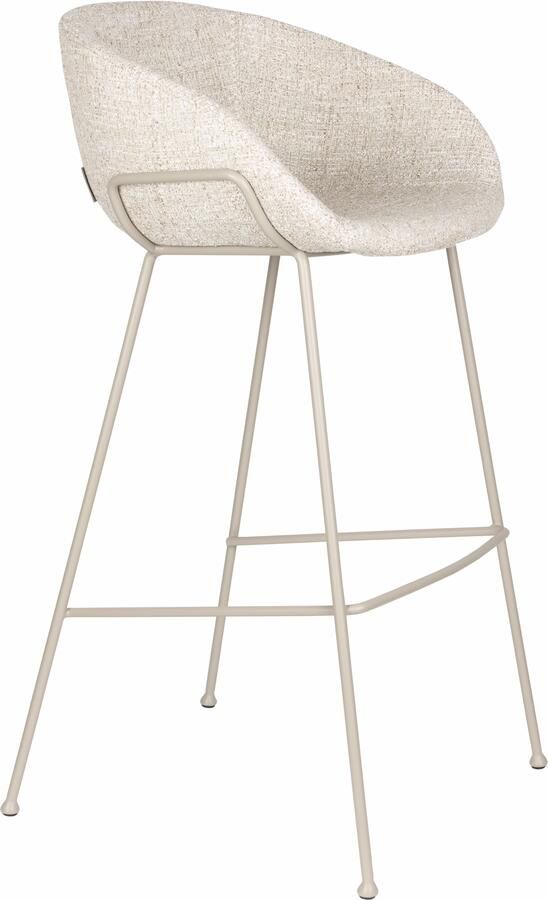 Zuiver Barkruk Feston Geweven stof Beige (zithoogte 76cm)