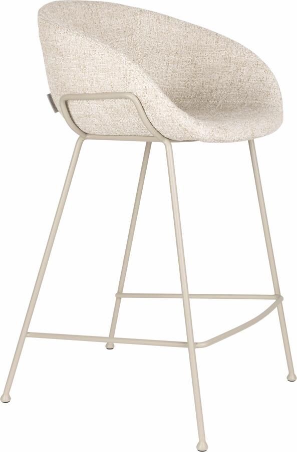 Zuiver Barstoel Feston Stof Beige (zithoogte 65cm)