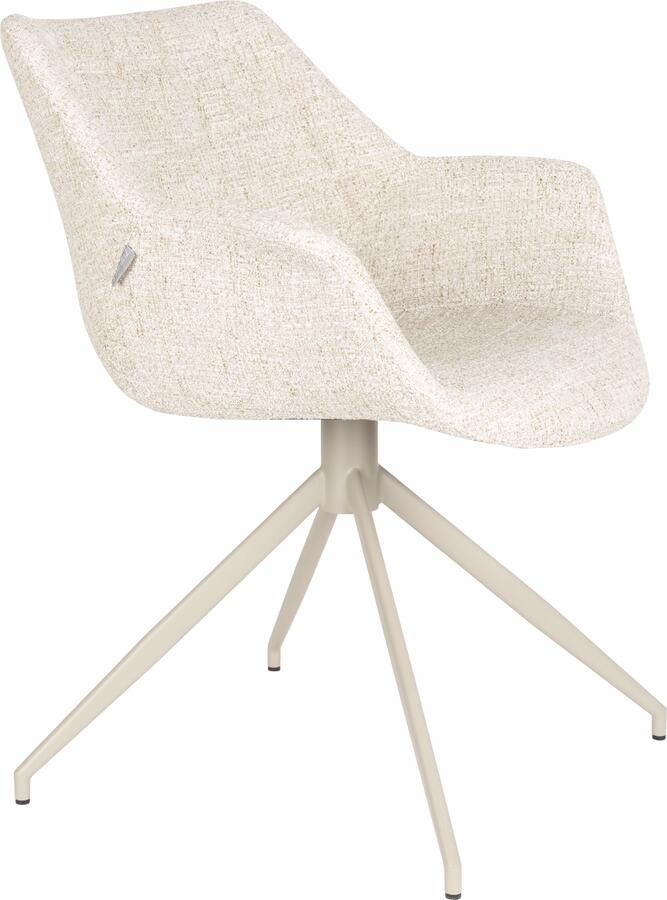 Zuiver Draaibare Eetkamerstoel Doulton Stof Beige