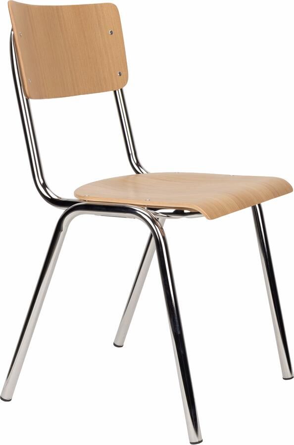 Zuiver Eetkamerstoel Back to School Eiken en metaal NATUREL
