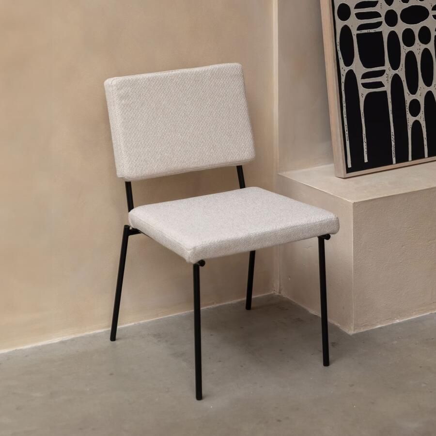 Zuiver | Eetkamerstoel Fellow Off-white | Eetkamerstoelen | Eetkamerstoel