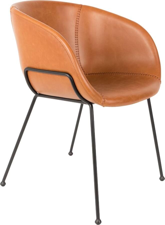 Zuiver | Armstoel Feston Brown | Zitmeubels eetkamer | Armstoel