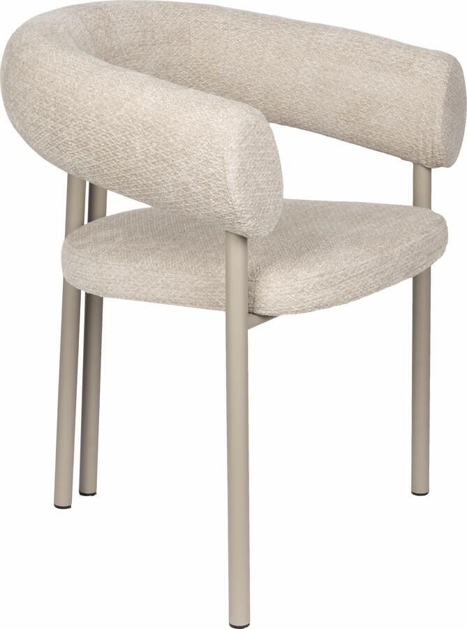 Zuiver Eetkamerstoel Heels Geweven stof Beige